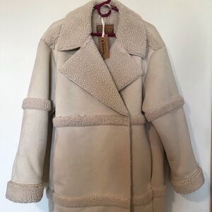 NWT BearPaw Faux Suede Cream Jacket